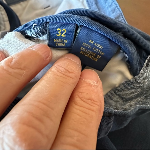 🎉HP🎊Polo Ralph Lauren Men’s Navy Blue Relaxed Fit Shorts Size 32 - Picture 8 of 9